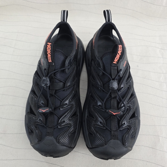 Hoka One One Womens Hopara Black/Fusion Coral Hiking Sandals Shoes Size 9 - Picture 3 of 10